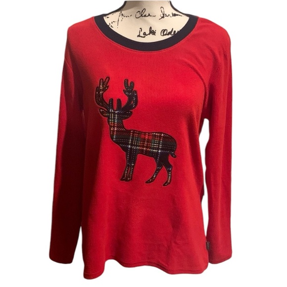 Eddie Bauer Reindeer Sleep Shirt - Picture 2 of 6